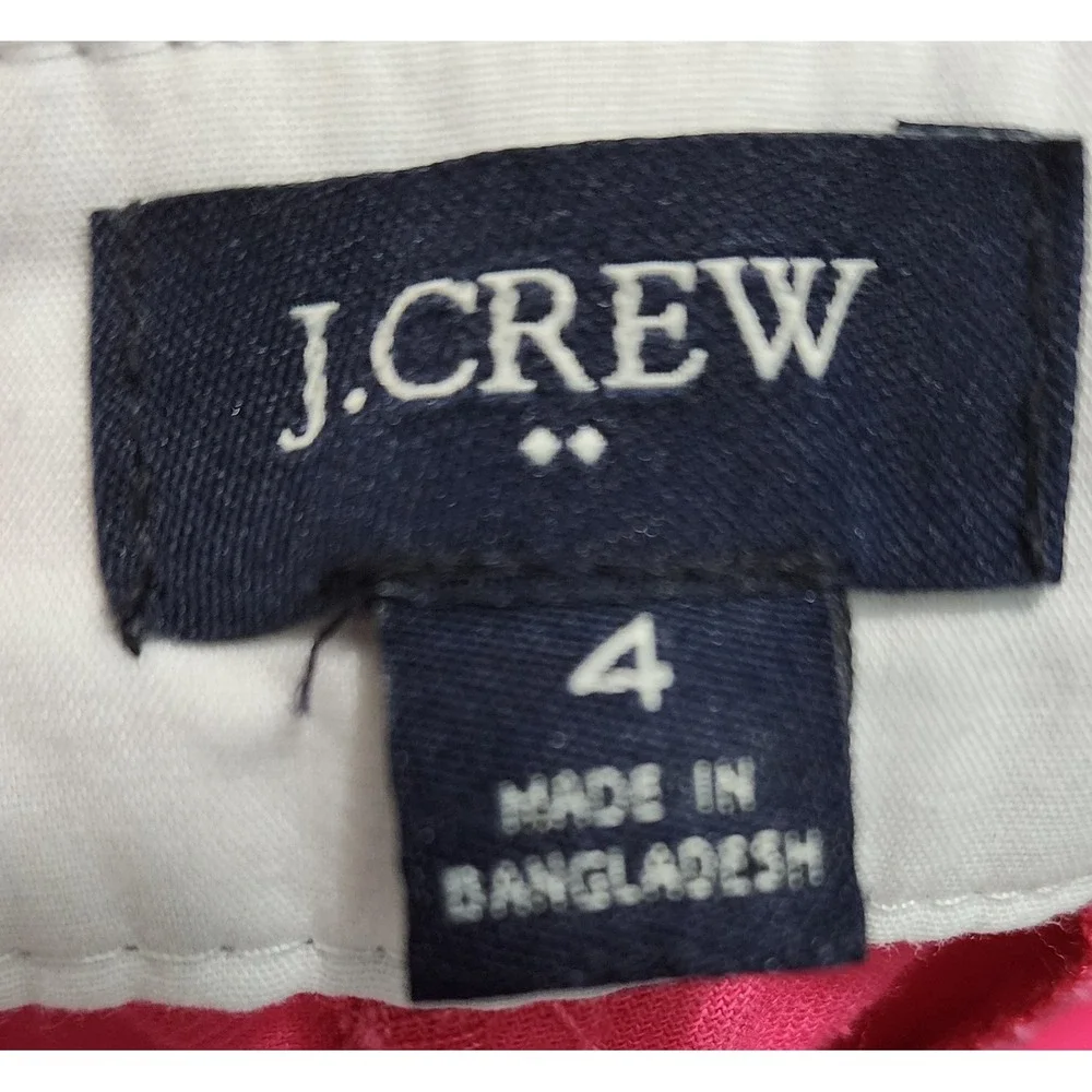 J. Crew Women's Size 4 Pink Cotton Chino Shorts 